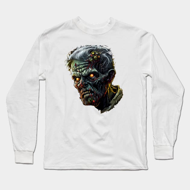 Zombie Long Sleeve T-Shirt by Discover Madness